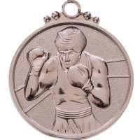 Медаль 50 мм Бокс серебро