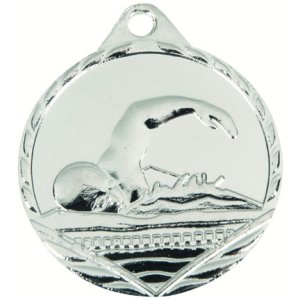 Медаль 45 мм Плавание серебро