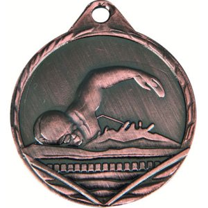 Медаль 45 мм Плавание бронза РАСПРОДАЖА