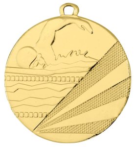 Медаль 70 мм Плавание золото