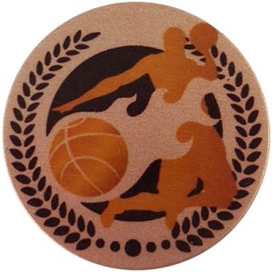 Жетон дизайнерський 25 мм Баскетболист Бронза