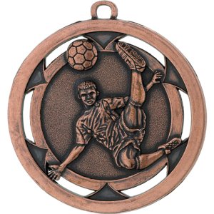 Медаль 50 мм Футболист бронза
