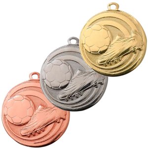 Комплект медалей 32 мм Бутса с мячом (без лент)