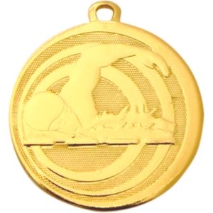 Медаль 32 мм Плавання золото