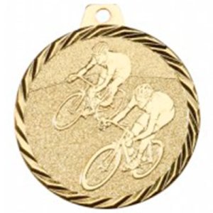Медаль 50 мм велосипед золото