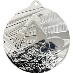 Медаль 50 мм Плавание серебро
