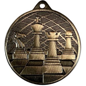Медаль 50 мм Шахматы бронза