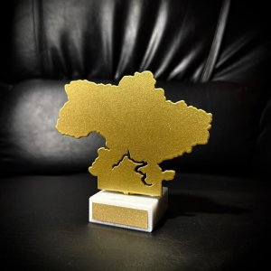 Приз Нагорода Карта України з металу 10101212 висота: 9 см