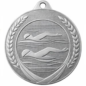 Медаль 50 мм Плавание серебро