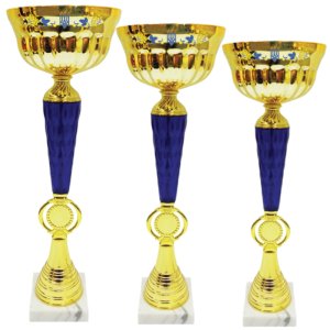 Комплект Кубків Тризуб Висота: 35,5 см, 32 см, 29 см