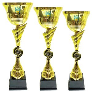 Комплект кубків Воля до Перемоги Висота: 49 см, 45 см, 40 см