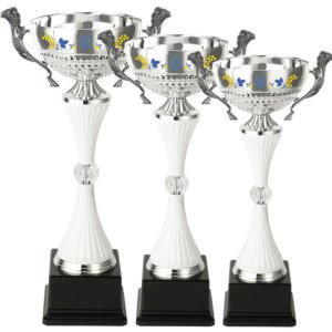 Комплект кубків Переможців України Висота: 41 см, 36 см, 32 см