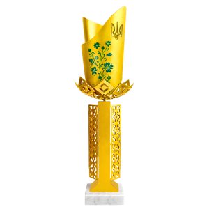 Кубок Barela Fiorente Ukraine Green Flower 600-10057-3 - 33 см золото