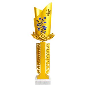 Кубок Barela Fiorente Ukraine Flower 600-10058-1 - 36 см золото