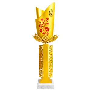 Кубок Barela Fiorente Ukraine Red Flower 600-10058-2 - 36 см золото