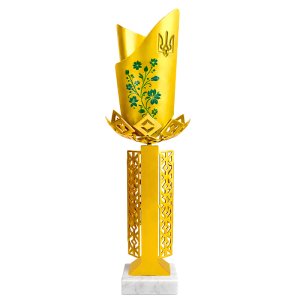 Кубок Barela Fiorente Ukraine Green Flower 600-10058-3 - 36 см золото