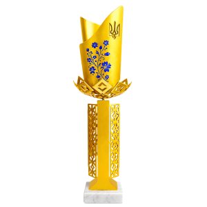 Кубок Barela Fiorente Ukraine Flower 600-10059-1 - 39 см золото