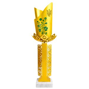 Кубок Barela Fiorente Ukraine Green Flower 600-10059-3 - 39 см золото