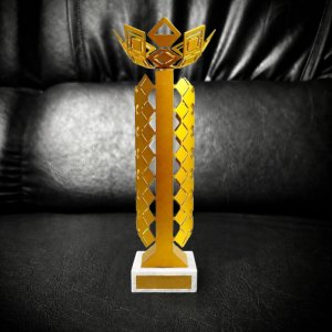 Приз Награда из металла Venice высота: 25 см золото