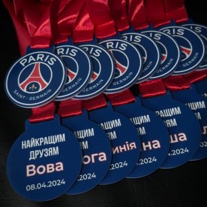 Медаль Акрил PSG Диаметр 70-100 мм
