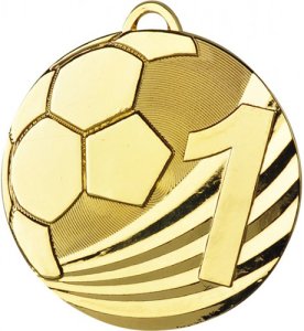 Медаль 50 мм Футбол 1 место золото