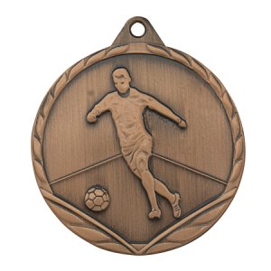 Медаль 45 мм Футболист бронза РАСПРОДАЖА